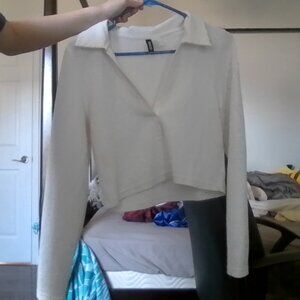 White V-Neck Top From H&M